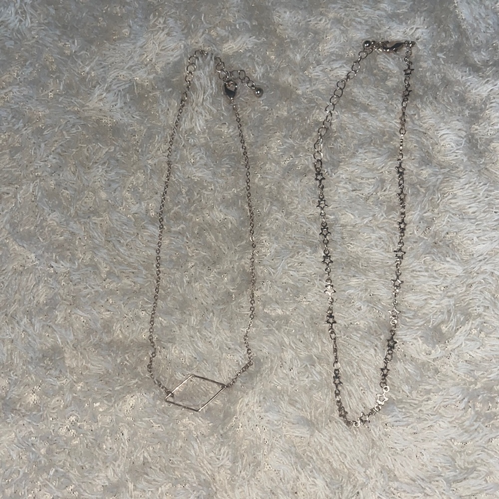 two gold chokers